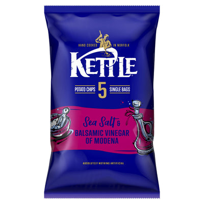 Kettle Sea Salt & Balsamic Vinegar of Modena Potato Chips x5 25g