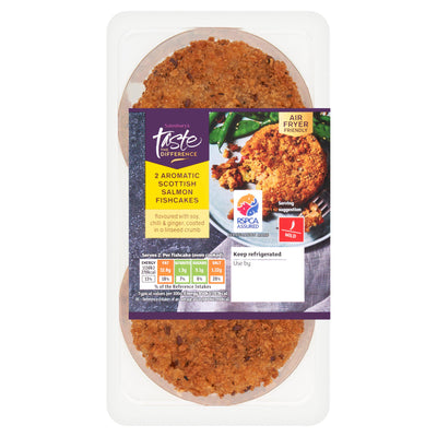 Scottish Salmon Fishcakes with Chilli, Ginger, and Soy Sauce, 290g Pack of 2