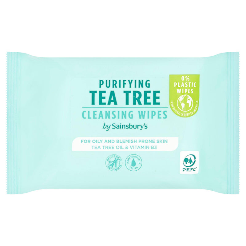 Sainsbury's Purifying Tea Tree Facial Wipes x25