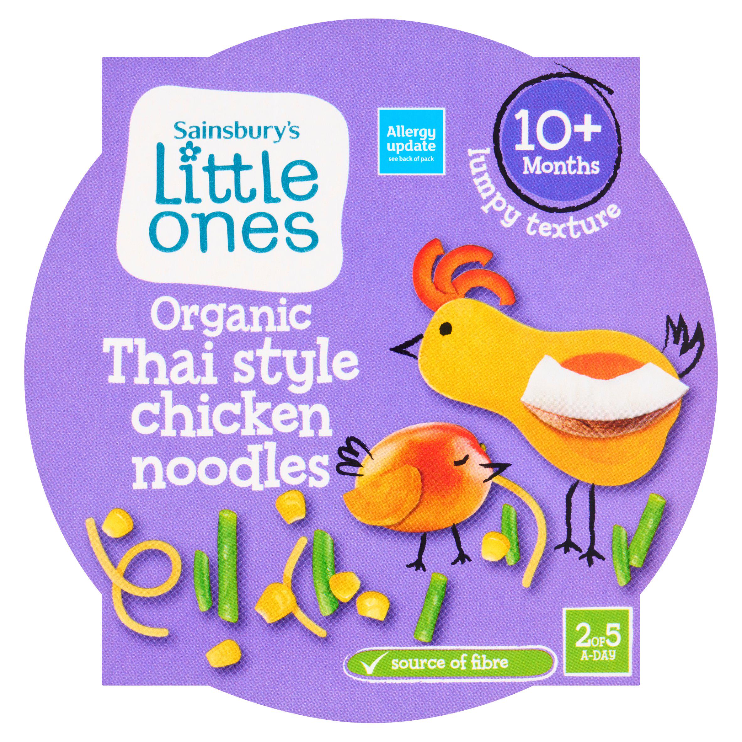 Sainsbury's Little Ones Organic Thai Chicken Noodles 10+ Months 190g