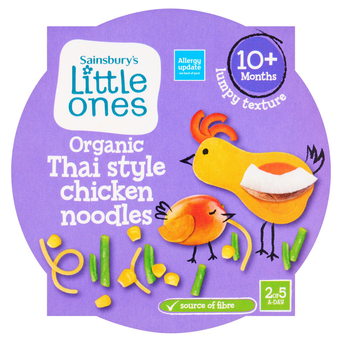 Sainsbury's Little Ones Organic Thai Chicken Noodles 10+ Months 190g