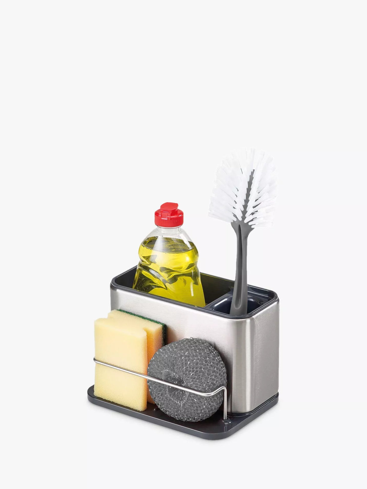 Joseph Joseph surface sink tidy with compartments for detergent and brushes, UK version