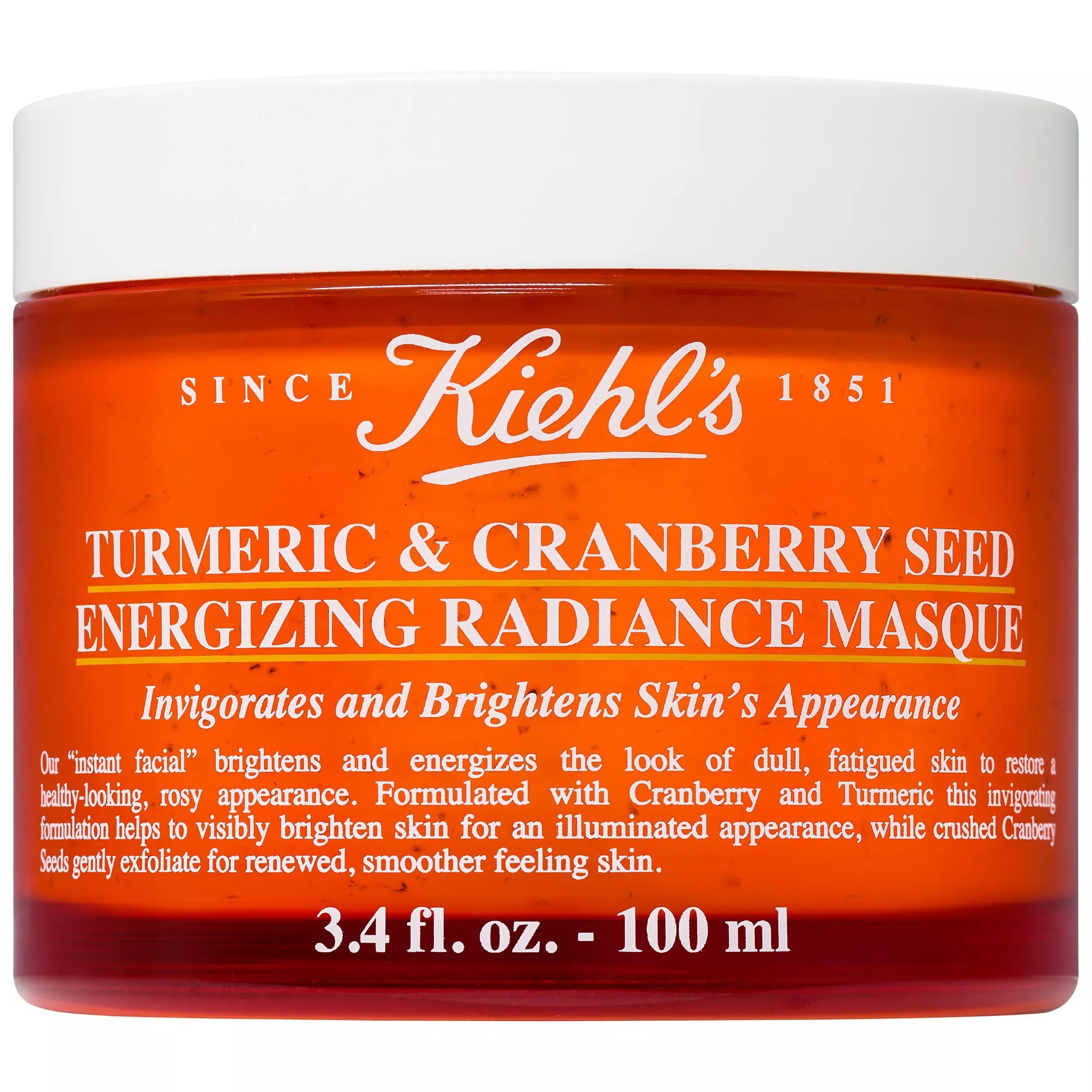 Kiehl's energising radiance masque with turmeric and cranberry seeds 100ml, UK version
