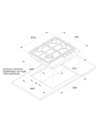 Fisher & Paykel CG604DNGX1 Gasherd Edelstahl 60 cm