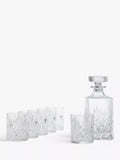 John Lewis Sirius Crystal Glass Whisky Decanter and Tumblers Set, 7 Piece, Clear - McGrocer