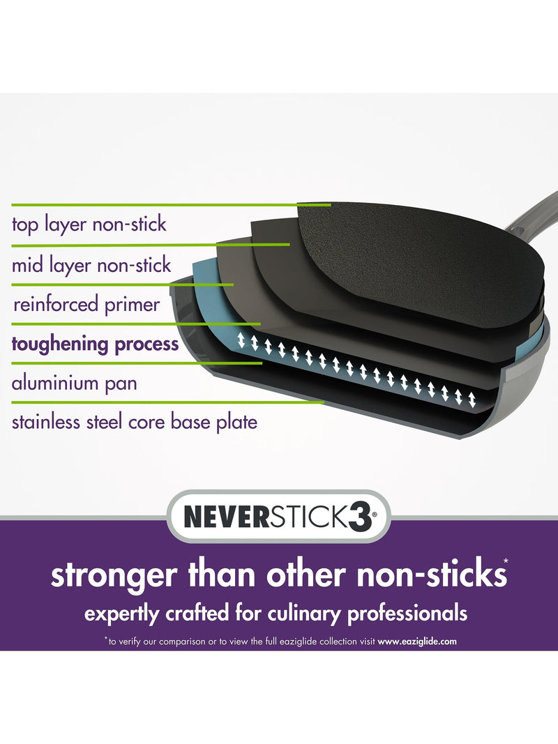 Eaziglide Neverstick3 Professional Non-Stick Wok 28cm - British product