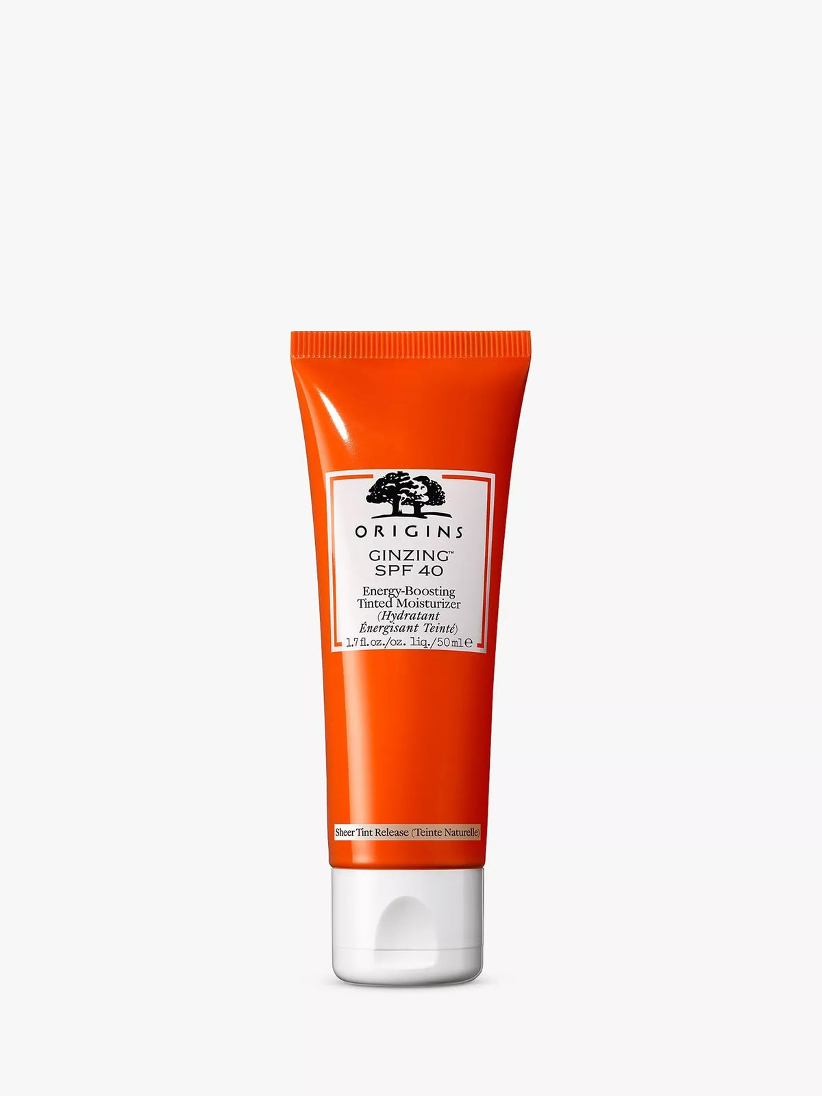 Origins GinZing Energy Boosting SPF 40 Tinted Moisturiser 50ml, imported from the UK