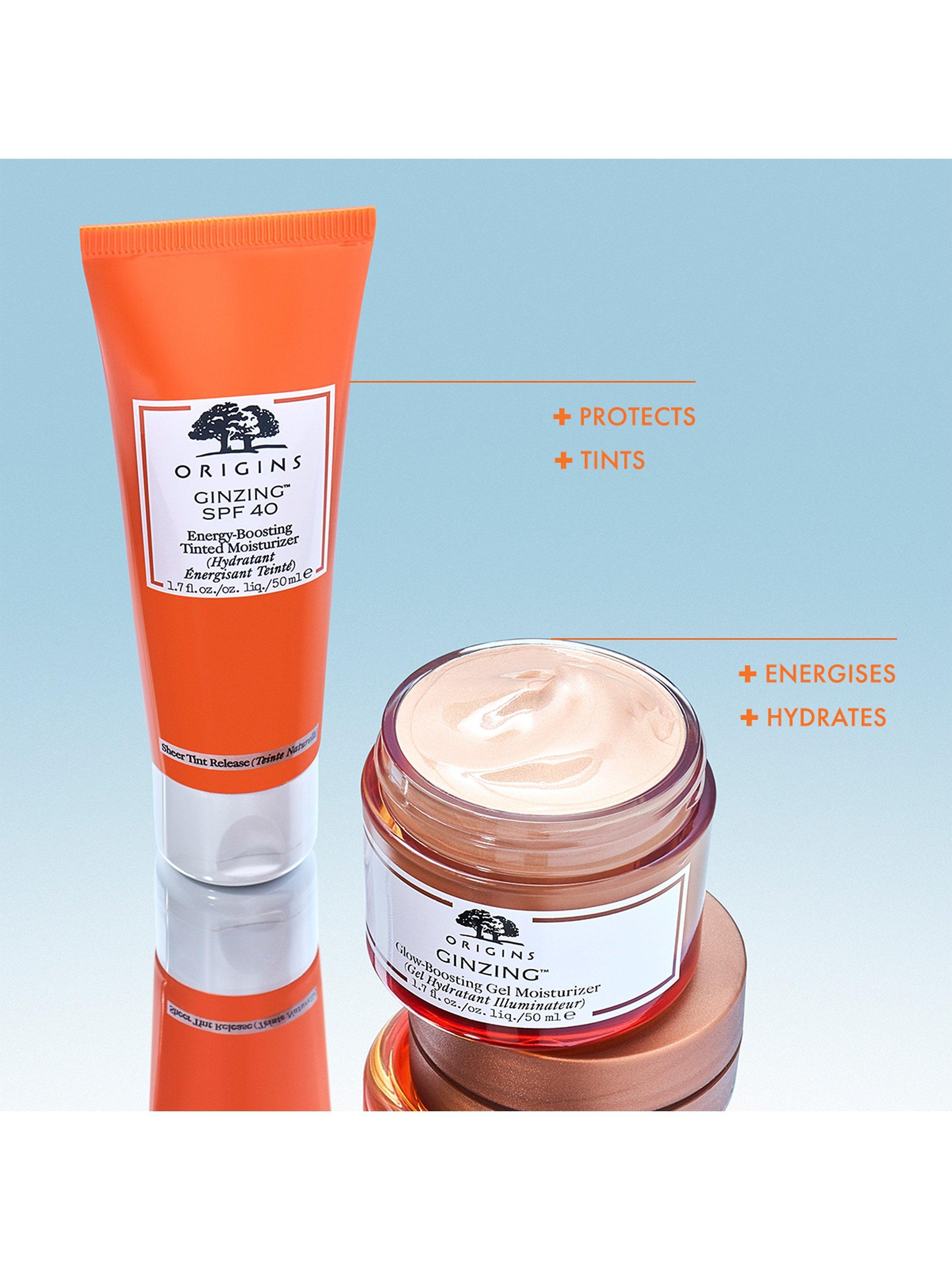 Origins GinZing Energy Boosting SPF 40 Tinted Moisturiser 50ml, imported from the UK