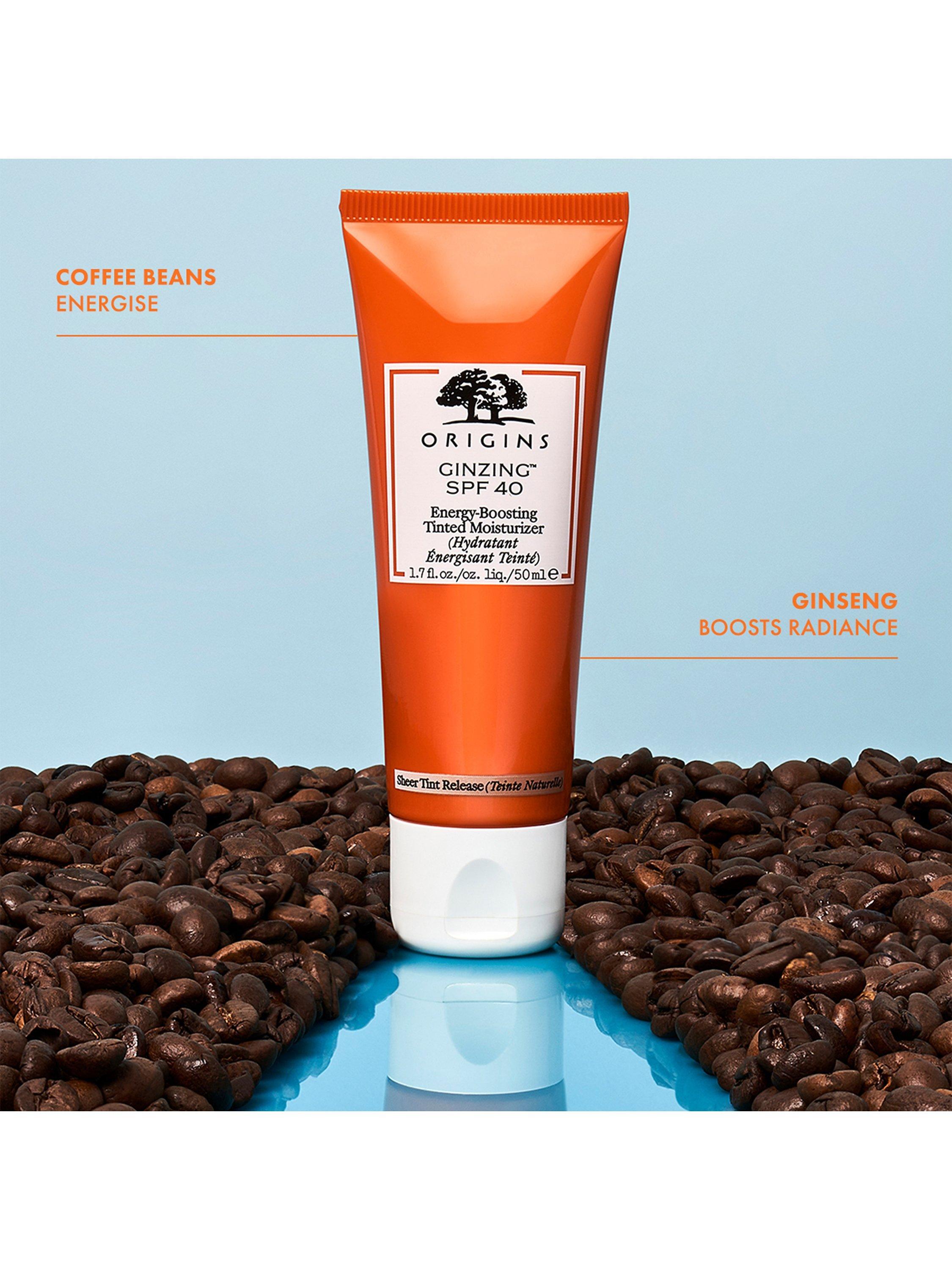 Origins GinZing Energy Boosting SPF 40 Tinted Moisturiser 50ml, imported from the UK