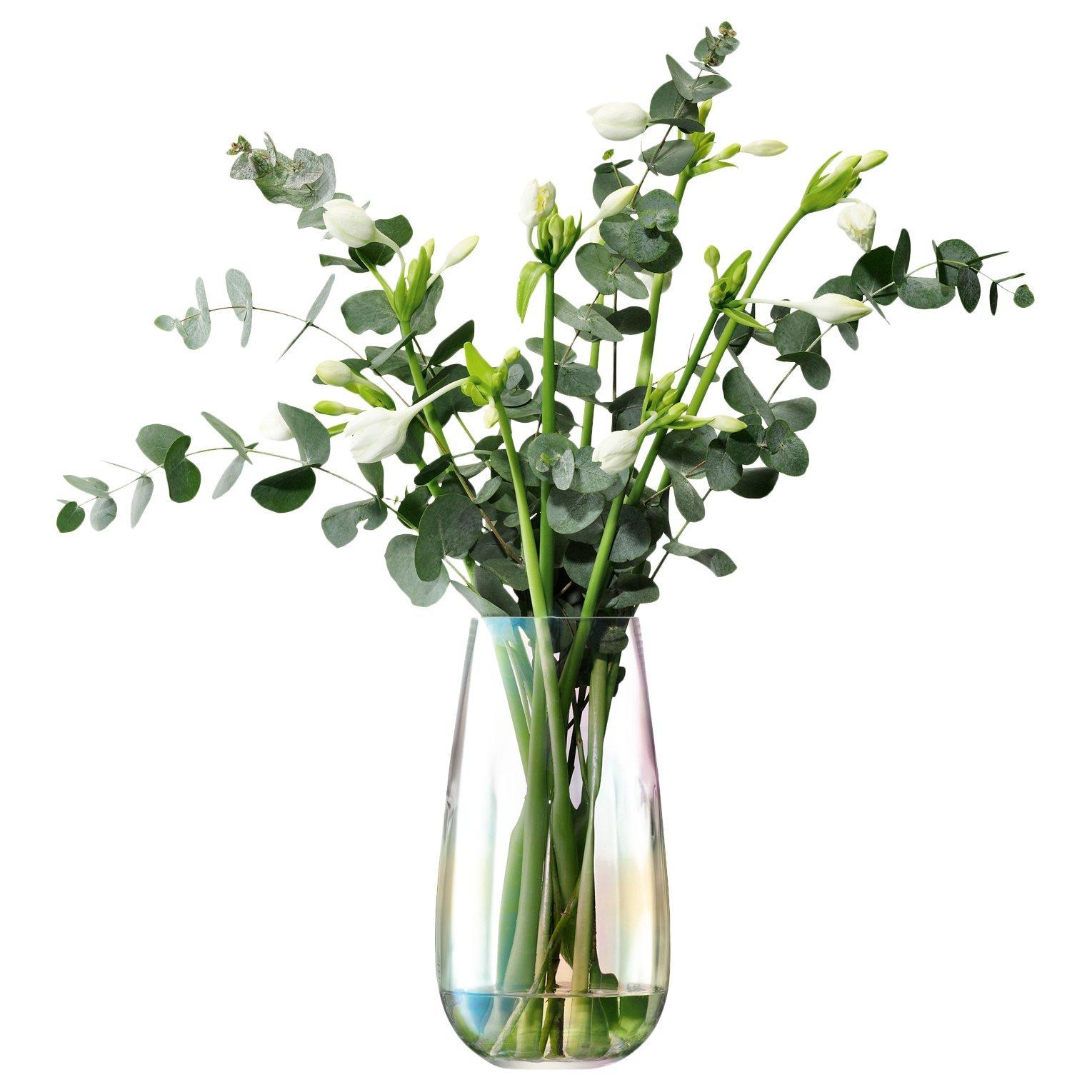 LSA International Pearl Optic Wide Vase H28cm, UK version