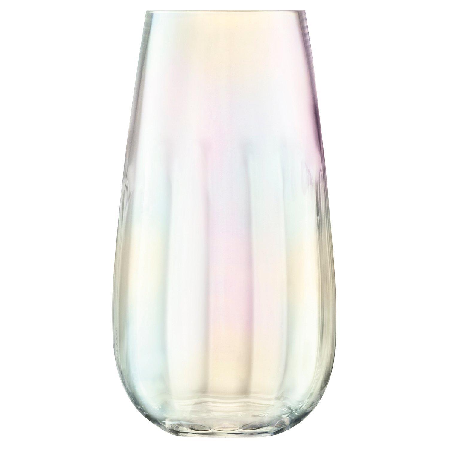 LSA International Pearl Optic Wide Vase H28cm, UK version