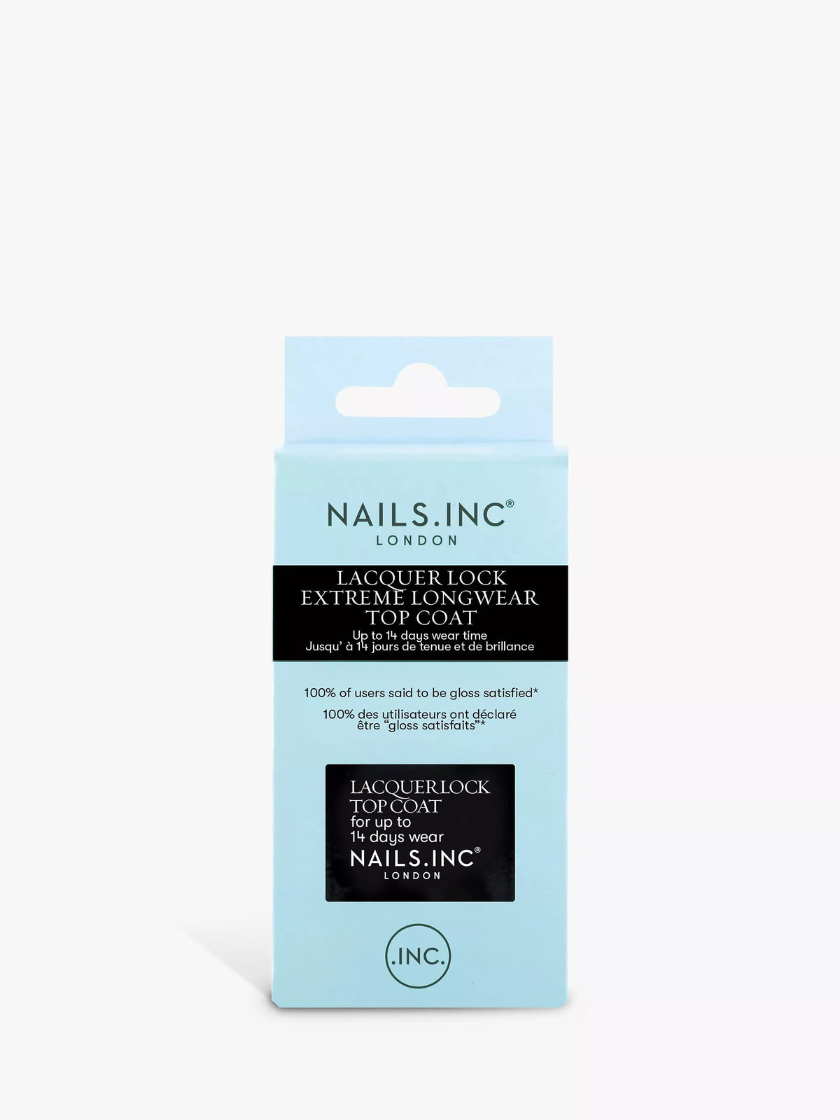 Nails Inc Lacquer Lock top coat 14ml, imported from the UK