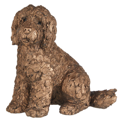Bronze Cockapoo Dog Sculpture 20cm Height