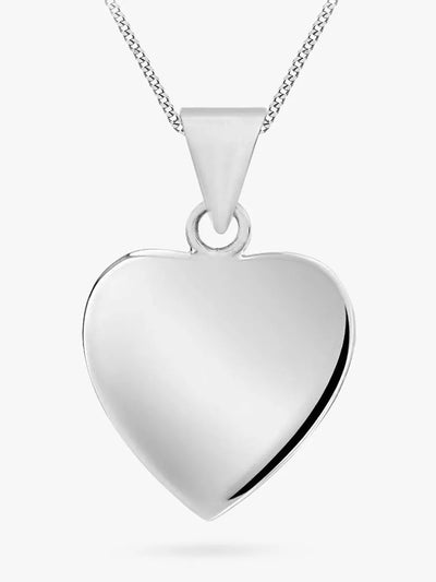 IBB Personalised Sterling Silver Heart Necklace in Silver