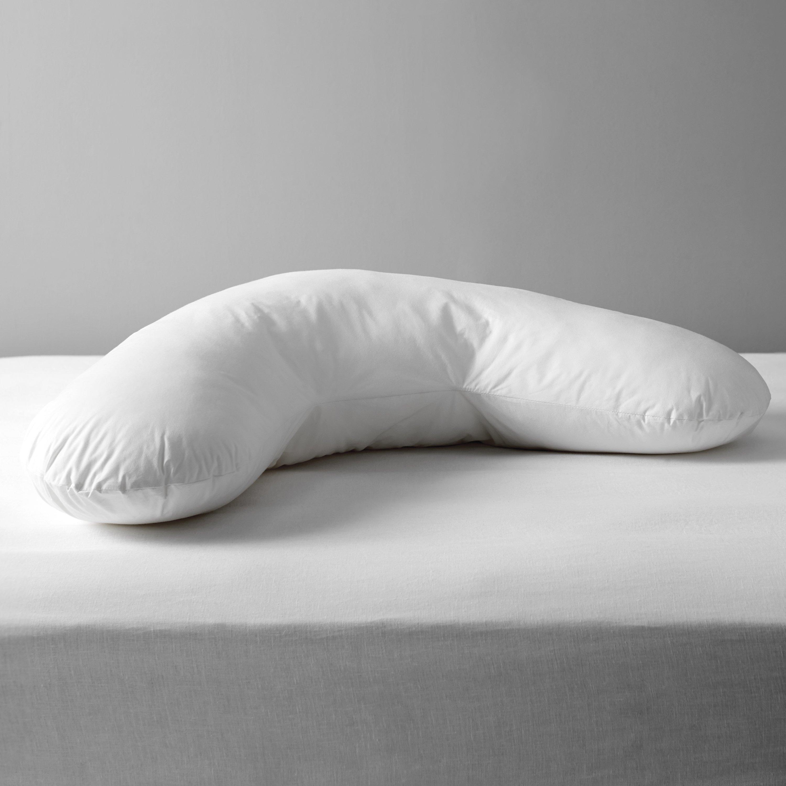 John Lewis synthetic V-shaped support pillow with Teflon protection, soft firmness, UK version