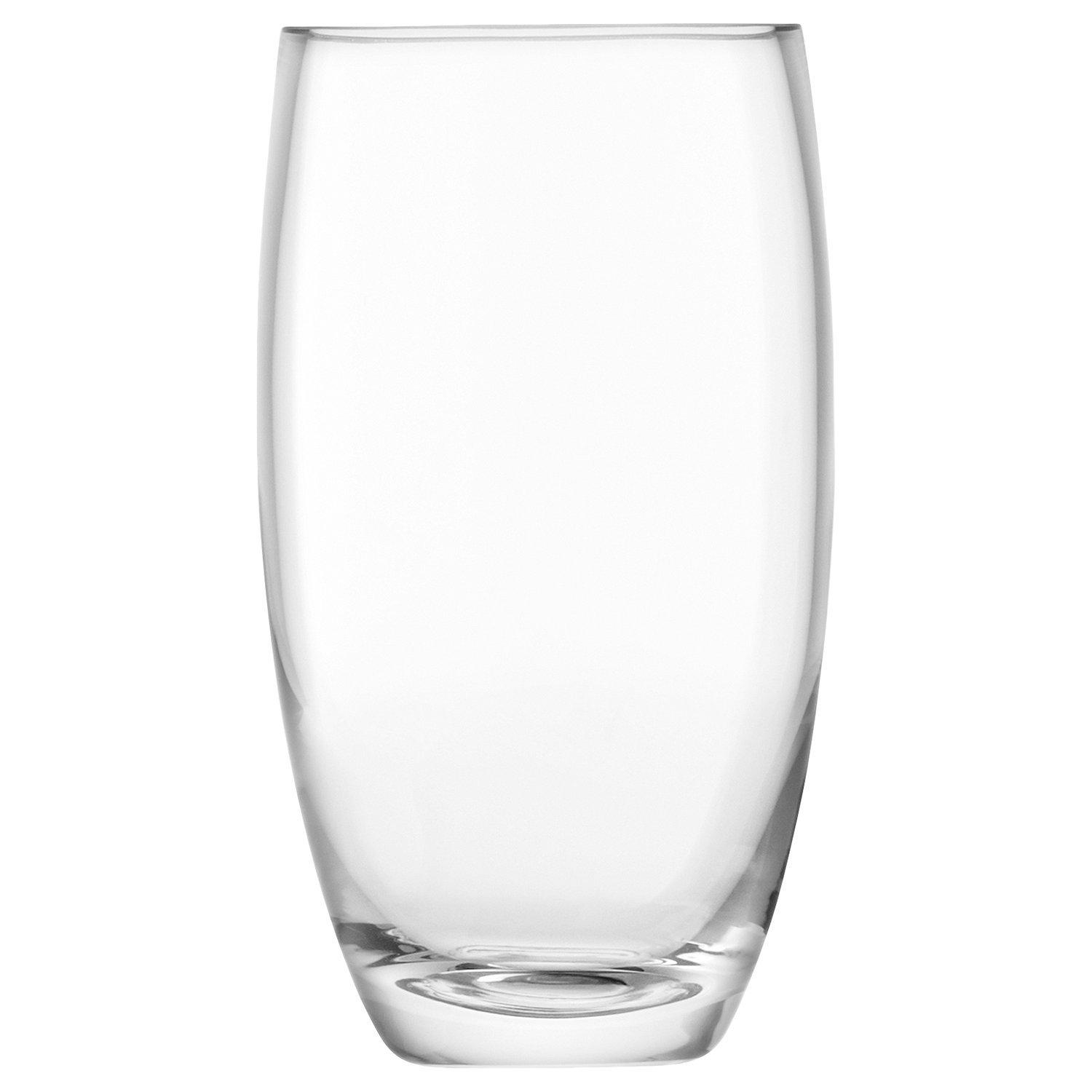 LSA International clear flower barrel vase H20cm, UK version