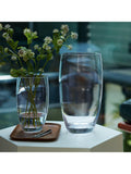 LSA International clear flower barrel vase H20cm, UK version