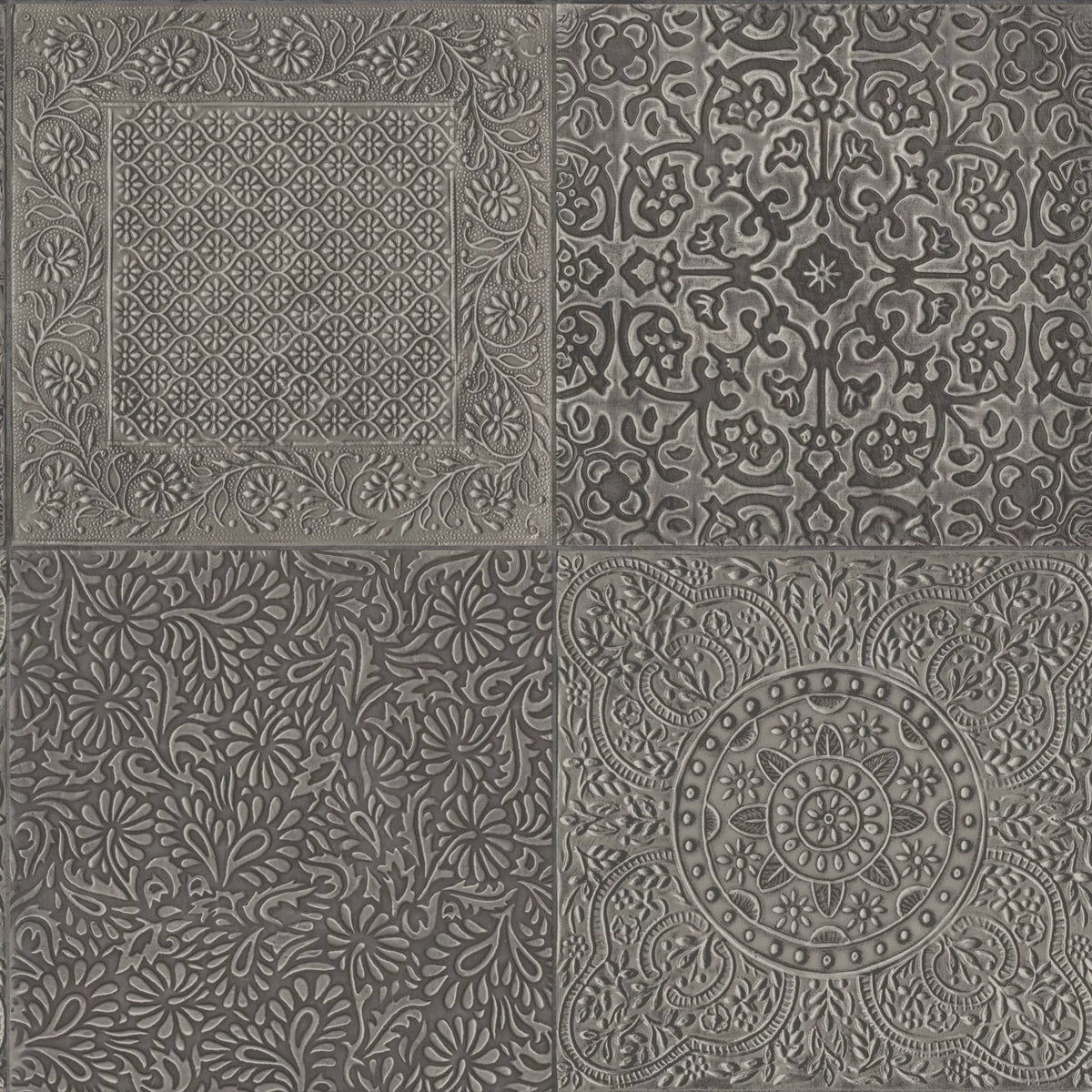 Cole & Son Bazaar wallpaper with embossed tile design - British product