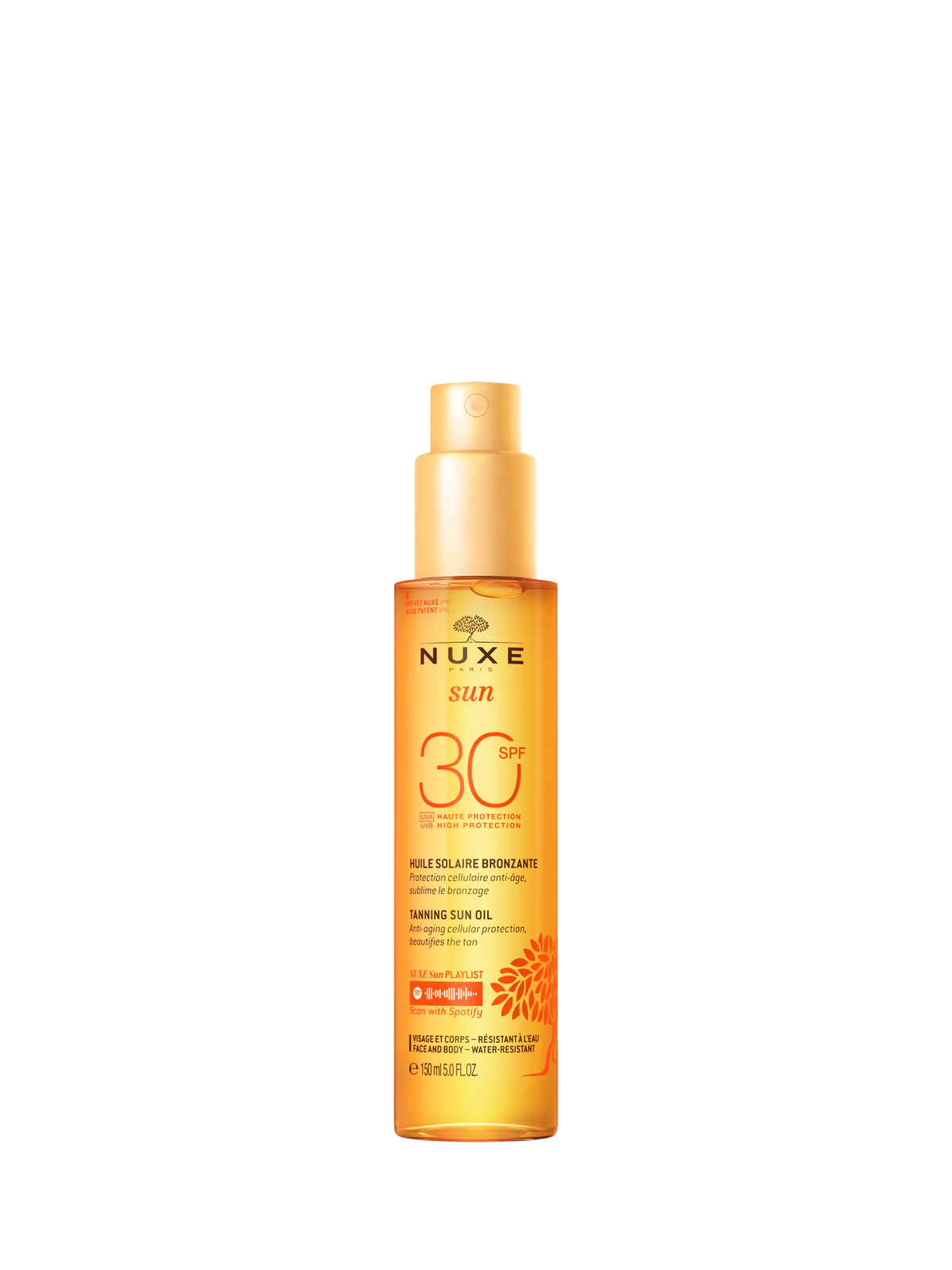 NUXE Sun Tanning Oil SPF 30 150ml, imported from the UK