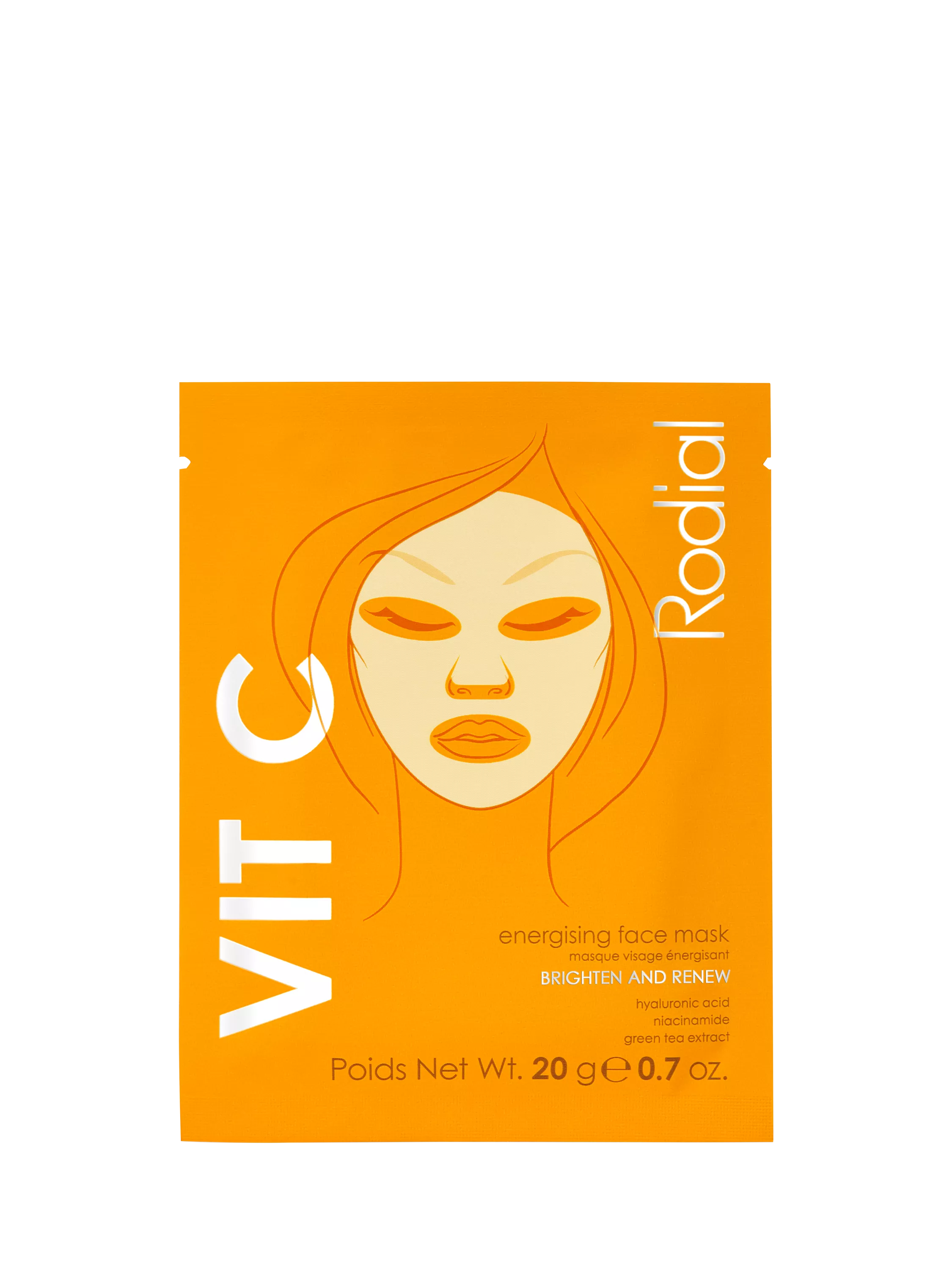 Rodial Vit C Energising sheet mask, imported from the UK