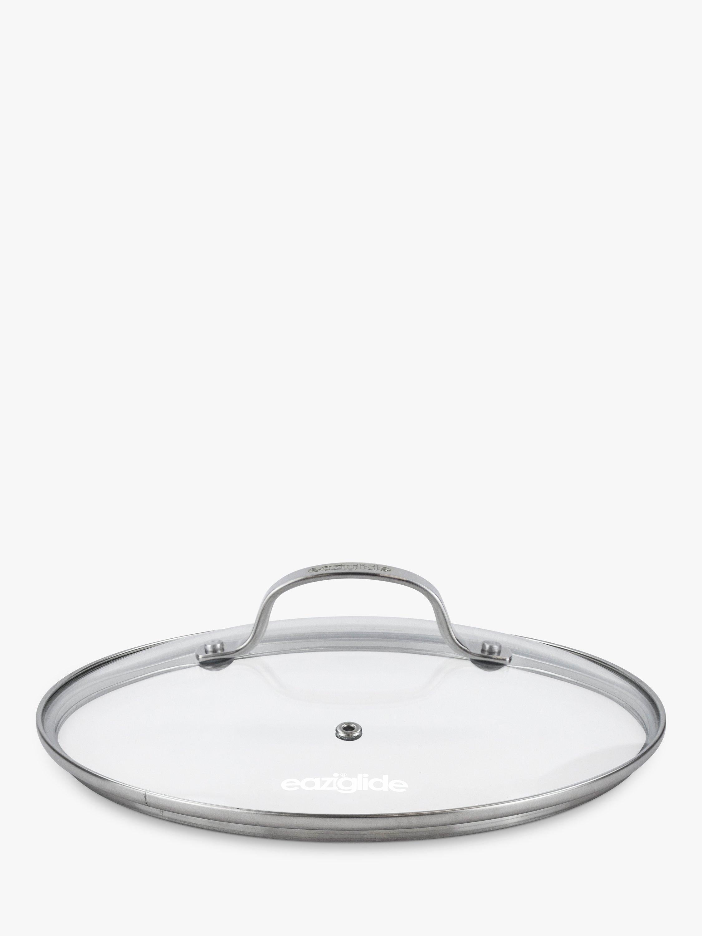 Eaziglide clear glass saucepan and casserole pan lid 24cm - British product