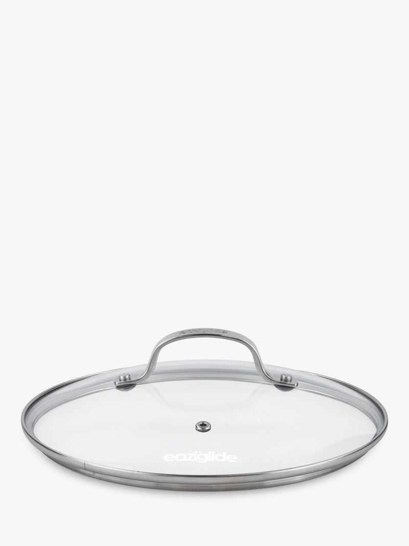 Eaziglide clear glass saucepan and casserole pan lid 24cm - British product