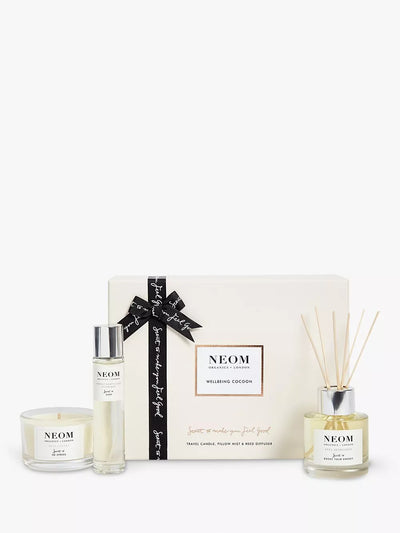 NEOM Wellbeing London Set Reed Diffuser, Candle and Pillow Mist