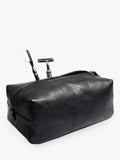 Soft wash bag with lined interior and gunmetal zip for travel (British product)