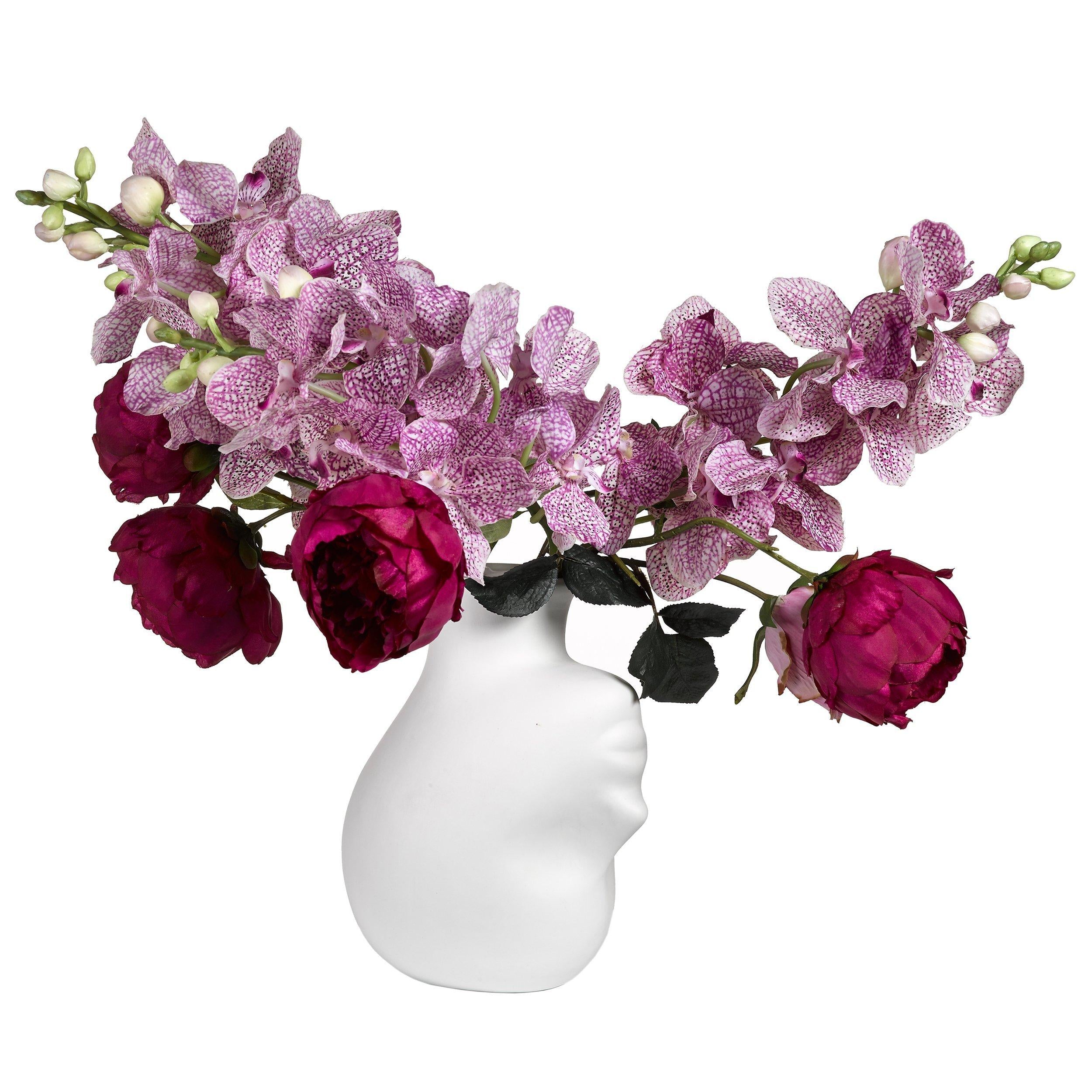 pols potten white upside down head vase H25cm, imported from the UK