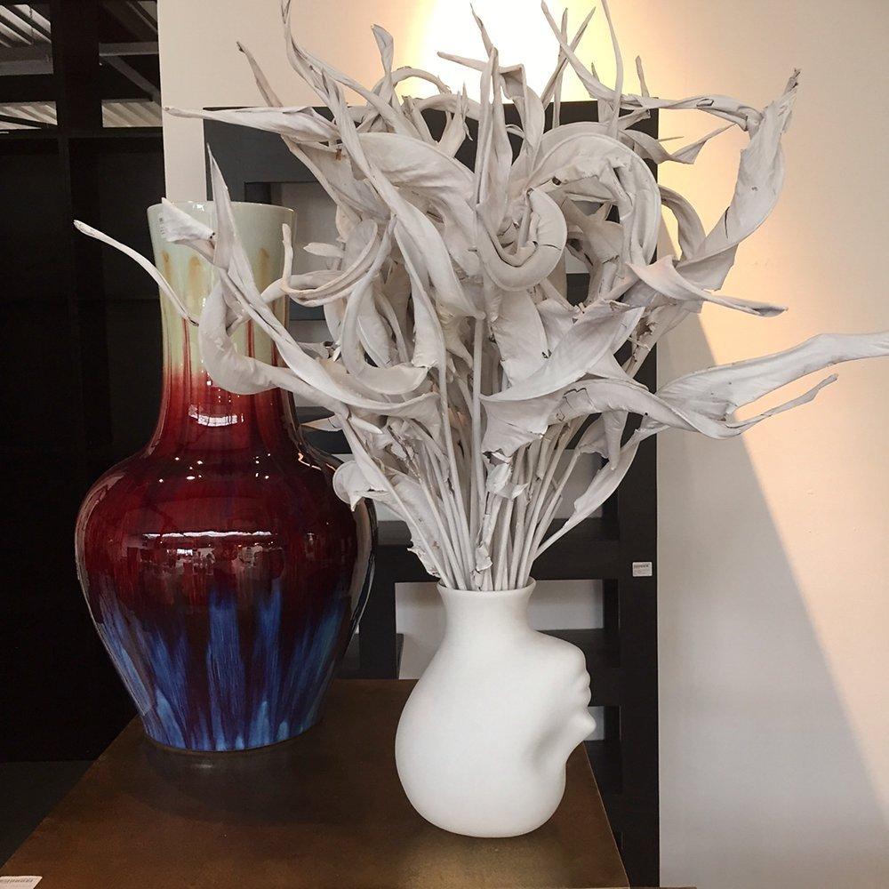pols potten white upside down head vase H25cm, imported from the UK