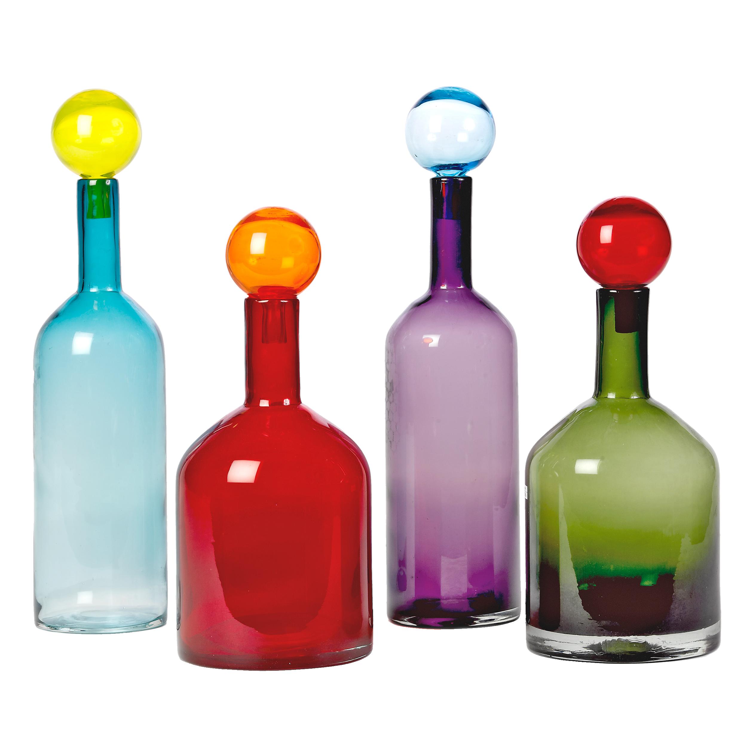 pols potten glass ornaments set of 4 multi, imported from the UK