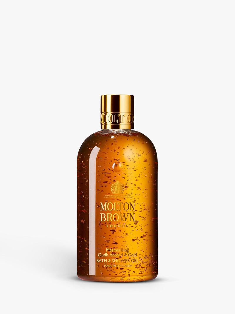 Molton Brown Oudh Gold bath and shower gel 300ml, imported from the UK