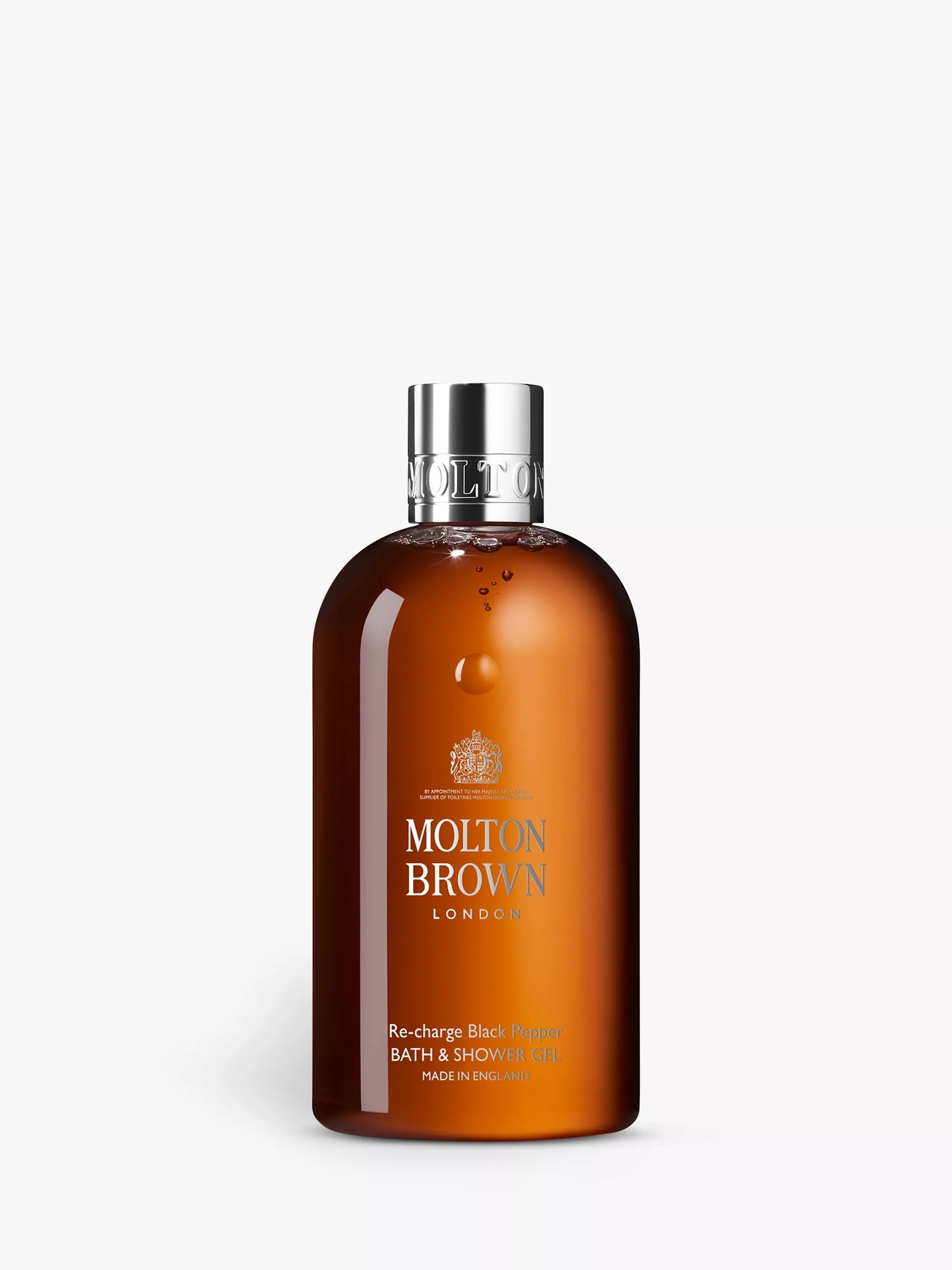 Molton Brown Black Pepper Bath and Shower Gel 300ml, imported from the UK