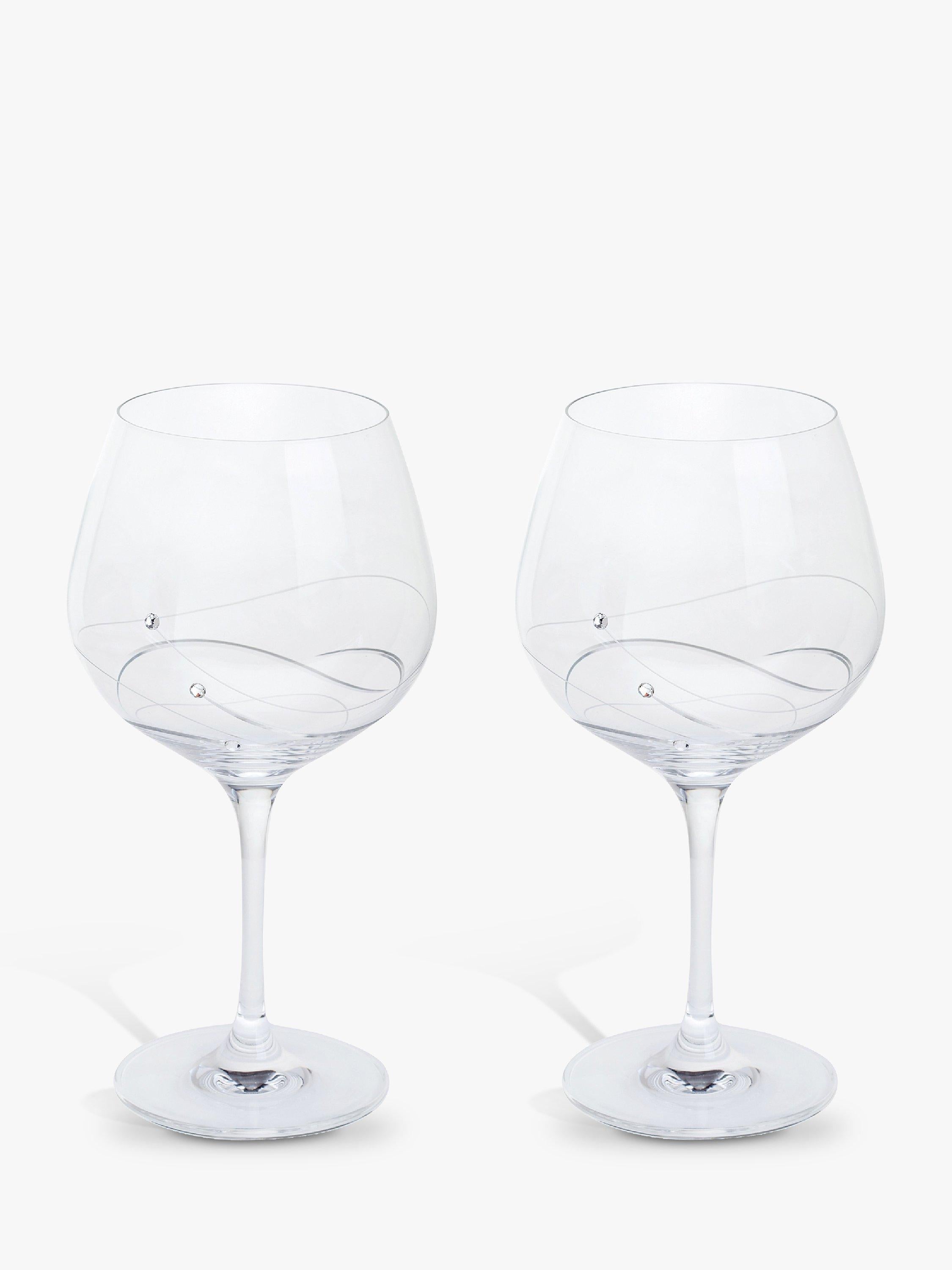 Dartington Crystal Glitz gin copa glass 610ml set of two - British product