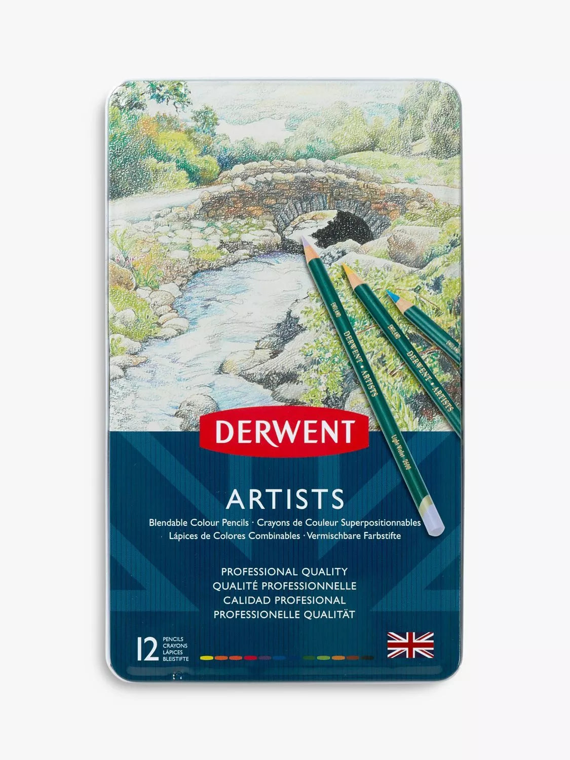 Derwent Artists Pencils Tin, Set of 12 - McGrocer