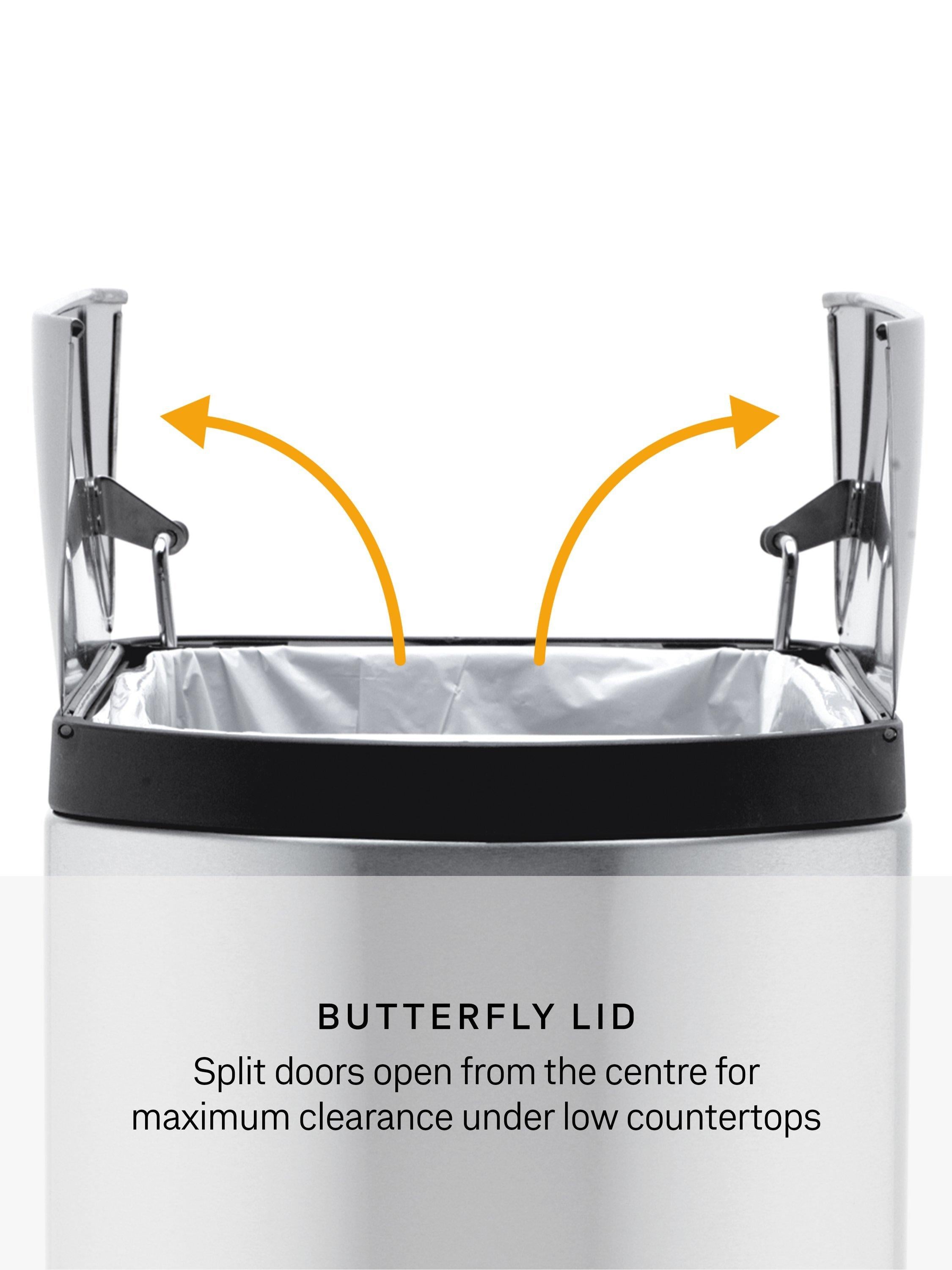 simplehuman Butterfly Pedal Bin 18L (British brand)
