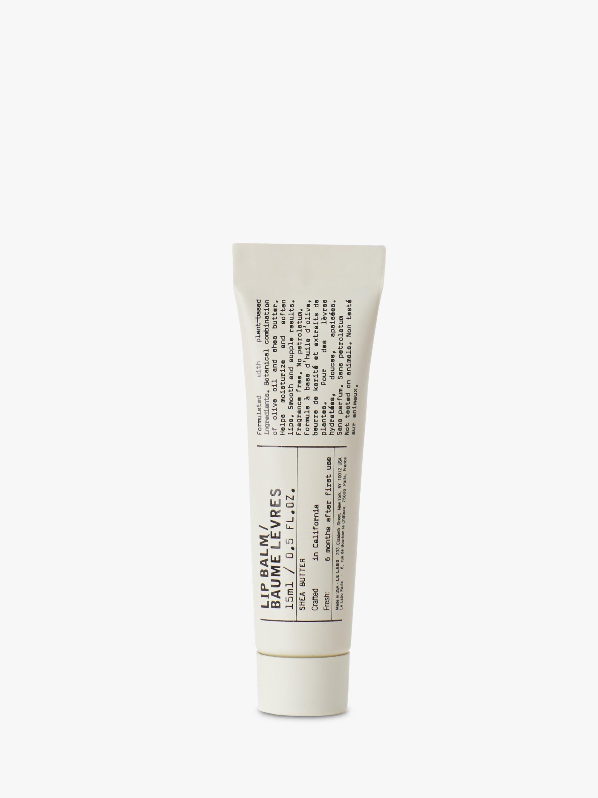 Le Labo unscented vegan lip balm with shea butter, 15ml, UK version