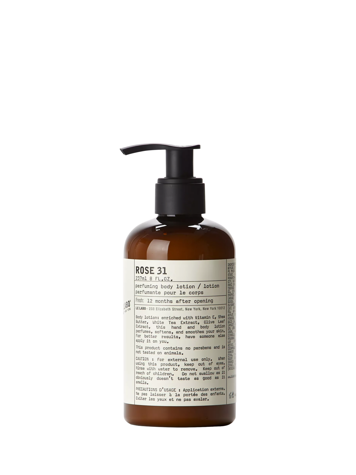 Le Labo Rose 31 perfuming body lotion 237ml, UK version
