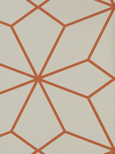 Large Scale Geometric Pattern Wallpaper with Textured Woven Effect