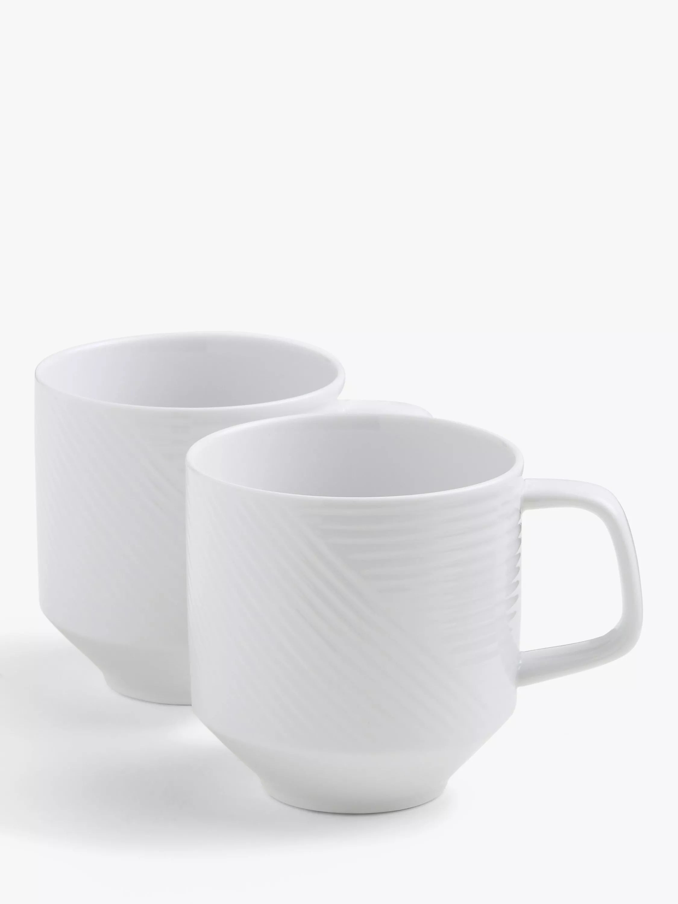John Lewis porcelain mugs set of 2, 400ml - British product
