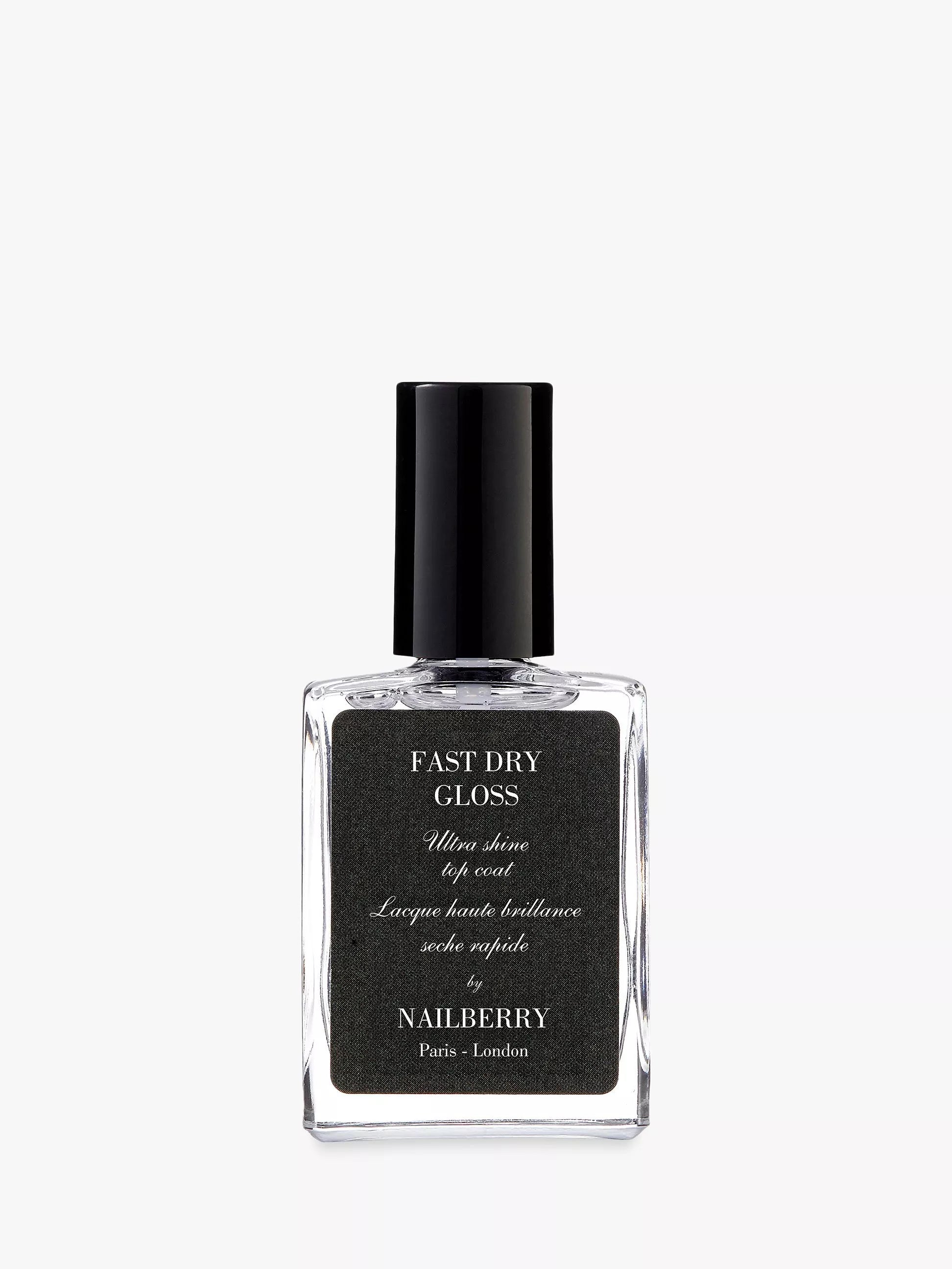 Nailberry fast dry glossy nail top coat 15ml, imported from the UK