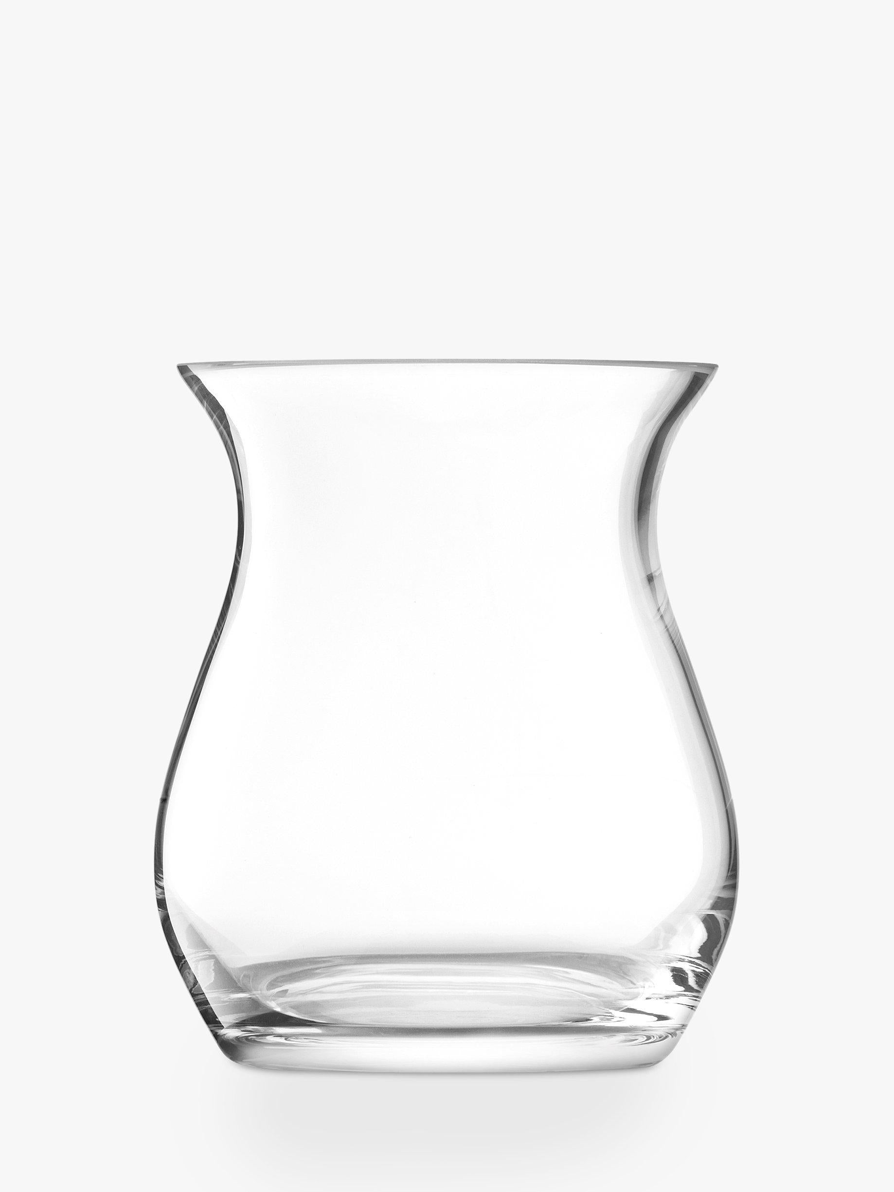 Clear glass flower posy vase by LSA International, 23cm tall, UK version