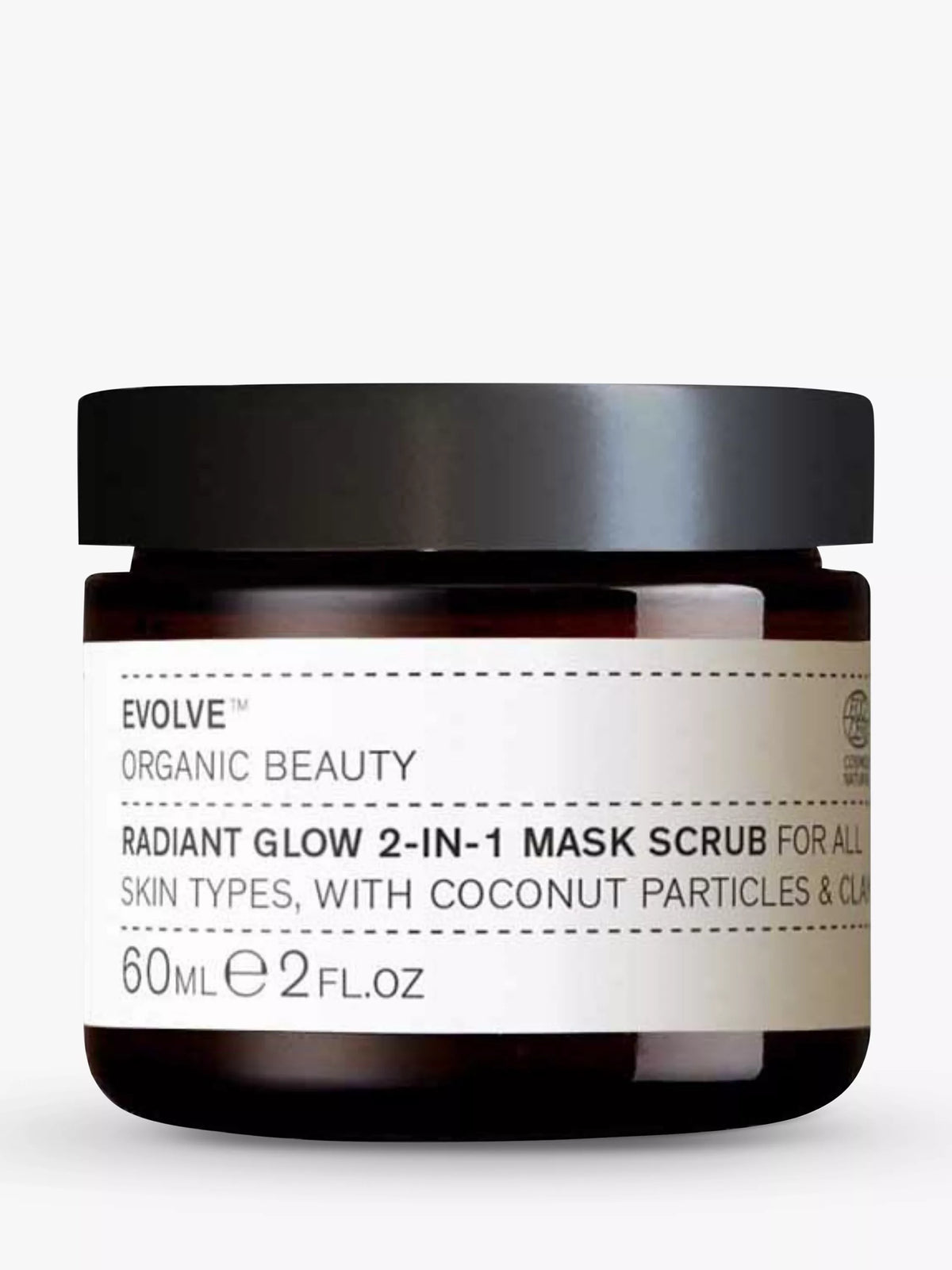 Evolve Organic Beauty Radiant Glow 2-in-1 Mask Scrub 60ml - British product