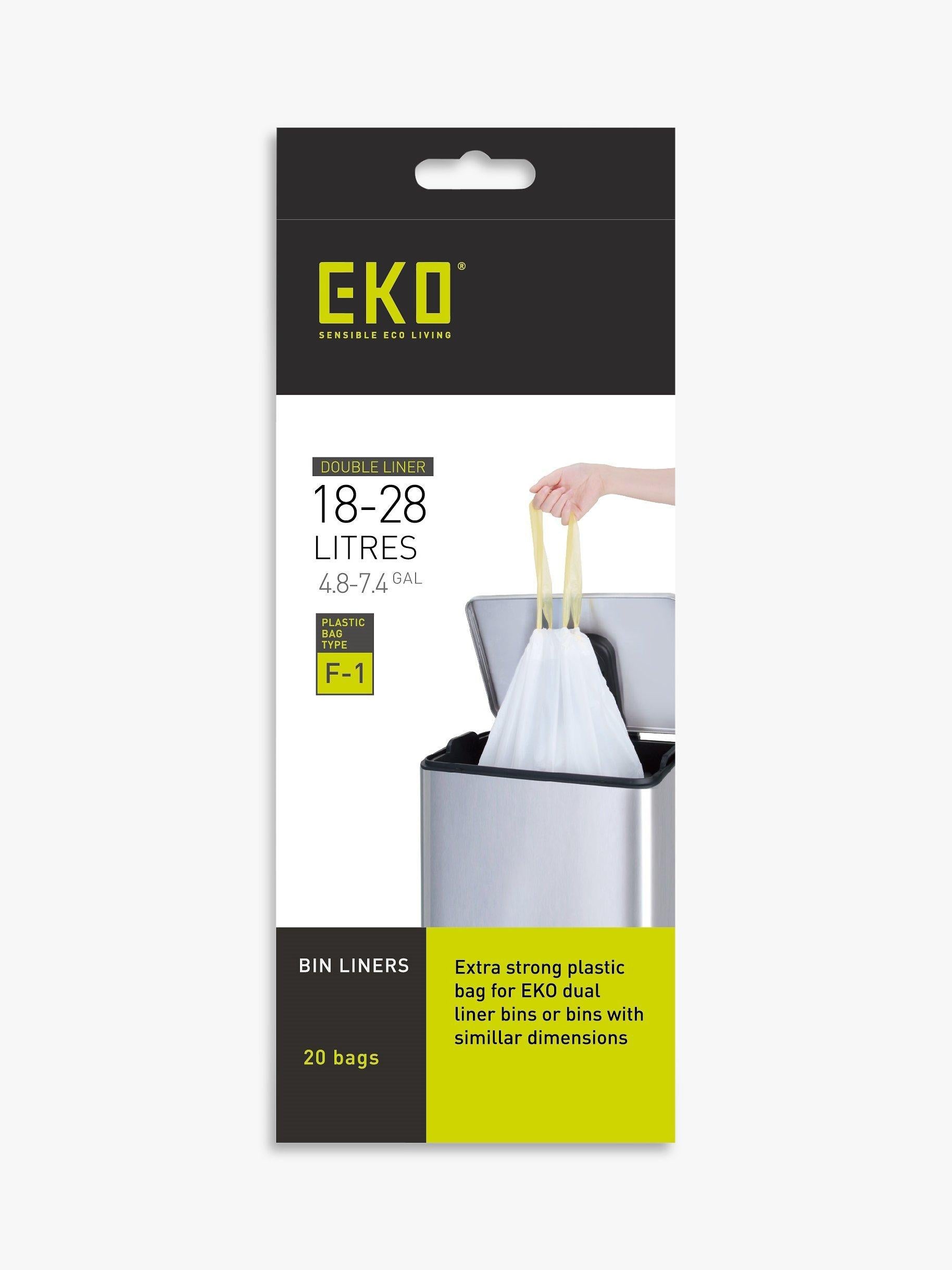EKO Recycling Bin Liners 18/28L Pack of 20 - British product