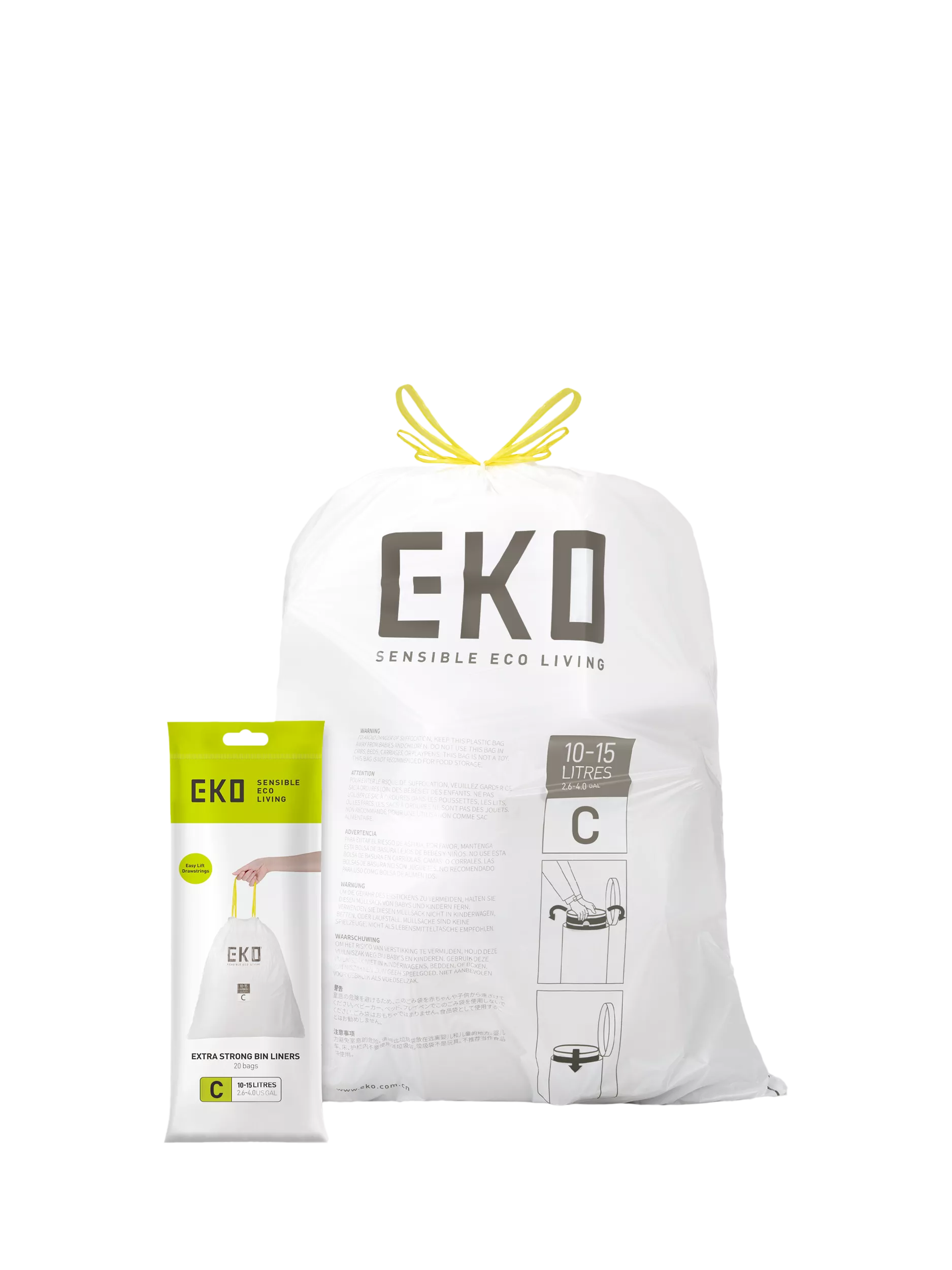 EKO bin liners 10-15L pack of 20 - British product