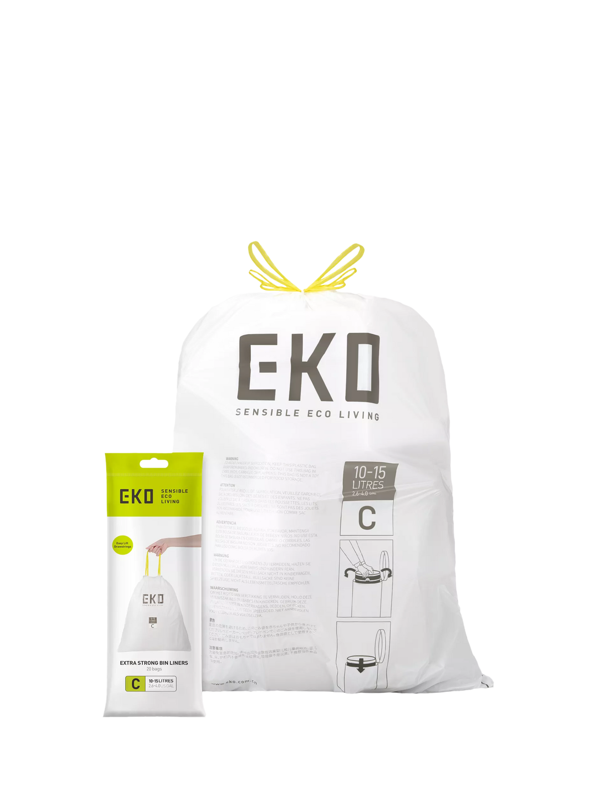 EKO bin liners 10-15L pack of 20 - British product