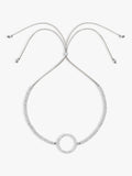 Estella Bartlett cubic zirconia circle friendship bracelet silver - British product