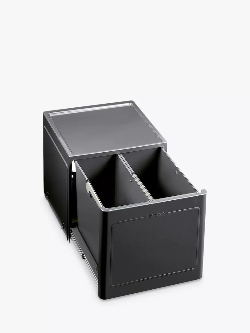 BLANCO under counter manual pull-out kitchen bin with 2 sections, 26L - British product