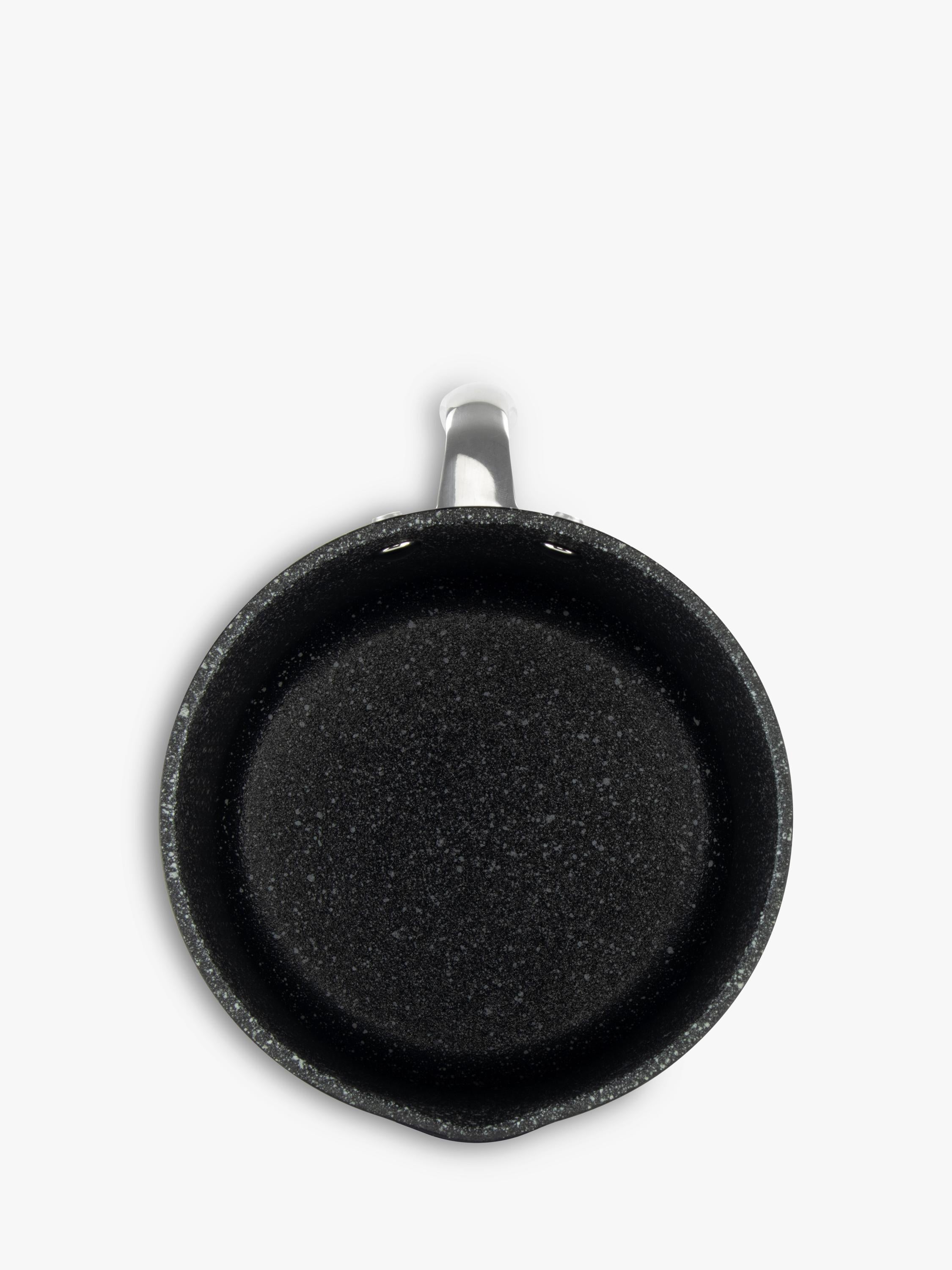 Eaziglide Neverstick2 Aluminium Non-Stick Sauce Pot, Black, 16cm - British product
