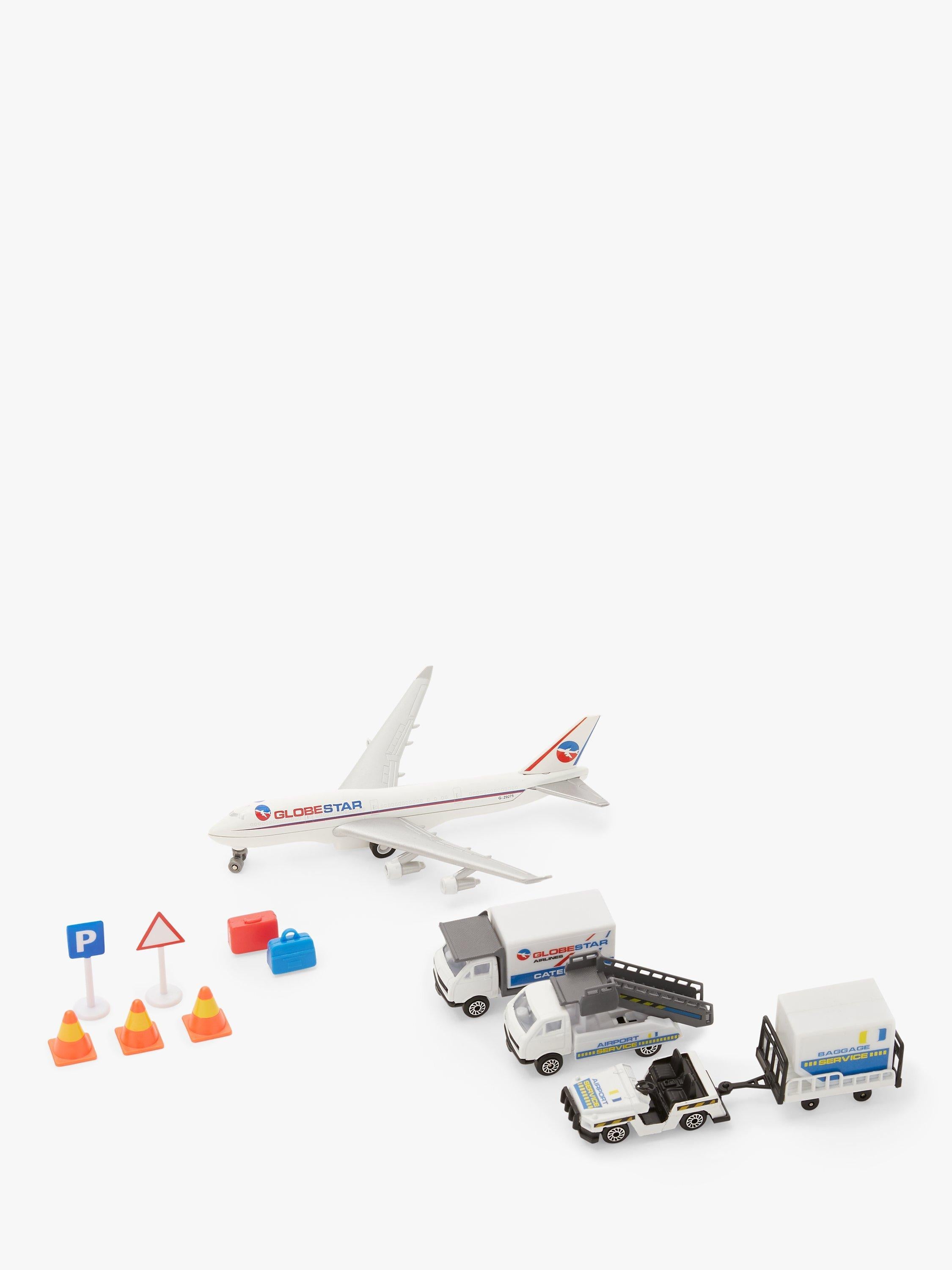 Airport play set with passenger airliner and support vehicles, UK version